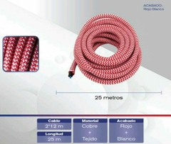 Cable Textil Rollo De 25m Color A Elegir