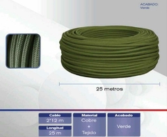 Cable Textil Rollo De 25m Color A Elegir en internet