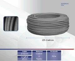 Cable Textil Rollo De 25m Color A Elegir - todo en uno 