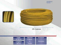 Cable Textil Rollo De 25m Color A Elegir