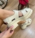 Sandália Tratorada Off White Tiras Largas