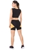 Cropped Regata Com Faixa + Short Preto Com Amarelo Conjunto Fitness | REF: LX044 - Gardenia Diamond
