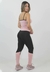 Cropped Detalhe Decote e Calça Legging Preto e Rosê Conjunto Fitness | REF: LX95 - comprar online