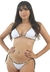 Biquini Calcinha de Amarrar Branco e Oncinha Cortininha | REF: BK98