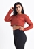 Top Cropped Fitness Manga Longa de Tela Dry Fit Terra Cota | REF: CCRPA9 - Gardenia Diamond