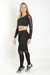 Calça Legging com Tela e Tule + Cropped Manga Longa Preto Conjunto Fitness | REF: FRD4 - Gardenia Diamond
