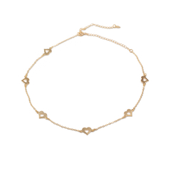 Choker corações lisos vazados