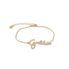 Pulseira gratidão manuscrito corrente veneziana
