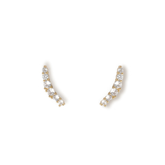 Brinco ear cuff seis zirconias cristais