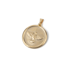 Pingente medalha espiro santo circular simples