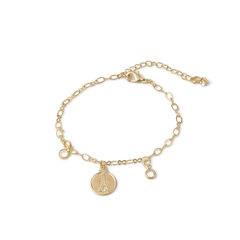Pulseira medalha torre paris ponto de luz duplo