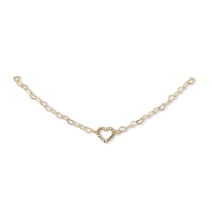 Choker coração vazado central detalhado corrente elos corações vazados