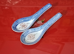 Cucharas Porcelana Oriental