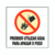 PLACA INDICATIVA - PROIBIDO UTILIZAR ÁGUA PARA APAGAR FOGO (P3)