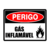 PLACA INDICATIVA - PERIGO GÁS INFLAMÁVEL