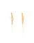 Ear Hook Corações Cravevação Inglesa Zircônia Cristal Banhado no Ouro 18k