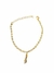 Pulseira Figa Infantil Com Mini Elos Português Banhada no Ouro 18k