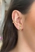 Ear Hook Corações Cravevação Inglesa Zircônia Cristal Banhado no Ouro 18k - comprar online