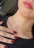 Choker Coração Zírcônia Cristal Banhada no Ouro 18k