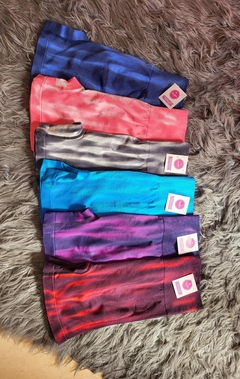 CALZAS SEAMLESS BICOLOR- banda tiro alto