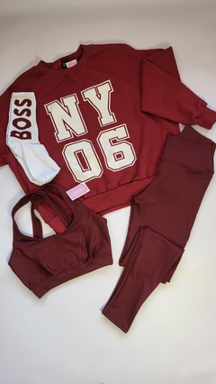 SET DE LYCRA- bordo