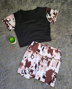 CONJUNTO- reme + short calza - tienda online