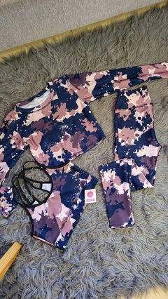 SET DEPORTIVO- reme+ top+ calza larga+ campera c/ capucha