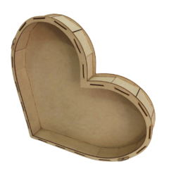 Cajas Corazón 30x6cm, MDF 3MM, 1 pza