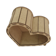 Caja Corazón 20x10cm, MDF 3MM, 1 pza