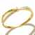 Bracelete Saturno com Pedras Brilhantes Banhado em Ouro 18k
