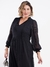 Vestido longo crepe yoryu textura preto tamanho 48 - T. A Conceito Moda feminina