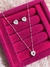 Conjunto coração cravejado