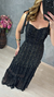 Vestido longo em tule com fio de lurex - comprar online