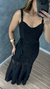 Vestido longo rendado com faixa - Denise Duarte Boutique