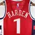 Camiseta masculina do Los Angeles Clippers, edição Statement 2024/25, na cor vermelha, com o nome "HARDEN" e o número 1 nas costas.