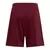 Shorts vinho do kit infantil Roma I 24/25 da Adidas, visto de trás.