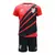 Kit infantil do Athletico Paranaense, composto por camisa vermelha com detalhes em preto e calção preto, fabricado pela Umbro.