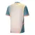 Camisa torcedor masculina do Manchester City IV 24/25, na cor bege com detalhes em cinza e azul, vista traseira.