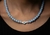 Choker azul coração