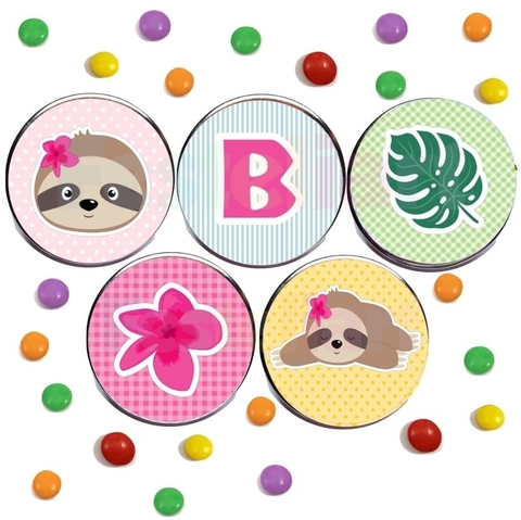 Latinha 3d 5un. - Bicho Preguiça Menina