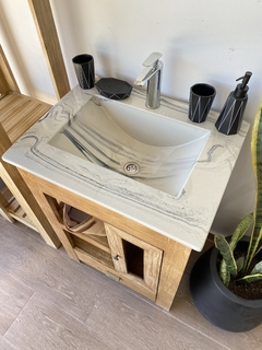 BACHA MARMOL SINTÉTICO 60 CM CARRARA - comprar online