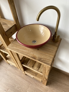 VANITORY RÚSTICO CON TAPA 50CM - comprar online