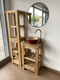 VANITORY RÚSTICO CON TAPA 50CM - sanitarios orellana