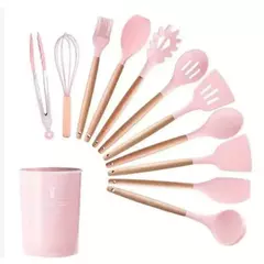 Kit 12 conjunto de utensílios Silicone Cozinha Colher escumadeira concha escuma - loja online