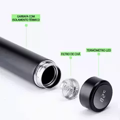 Garrafa Térmica Aço Inox Termômetro Display Digital Vácuo Squeeze Bebidas ge na internet