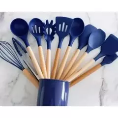 Kit 12 conjunto de utensílios Silicone Cozinha Colher escumadeira concha escuma na internet