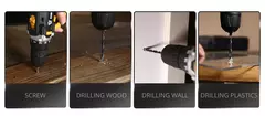 Furadeira sem fio DEKO-SET1, chave de fenda elétrica de 2 velocidades, DIY Mini sem fio - comprar online