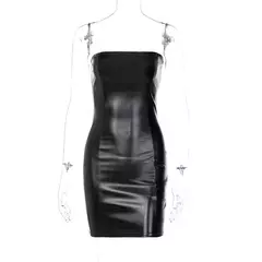 Vestido couro de plutônio sexy na internet