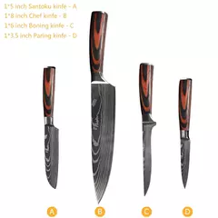 Profissional japonês chef faca facas de cozinha santoku corte simples pão carn