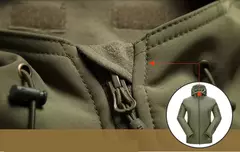 TRAF-Jaqueta tática masculina com capuz, pele de tubarão, casca macia, à prov